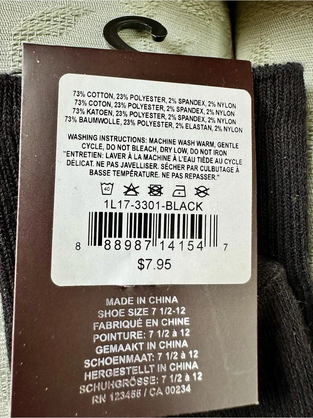 Mens Brand New Black Brown 1826 Dress Socks